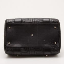Pre Owned Versace Black Quilted 'Snap Out Of It' Satchel 