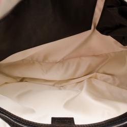 Pre Owned Versace Black and White Multi Print Leather Tote