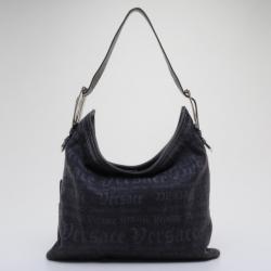 Pre Owned Versace Denim Shoulder Bag