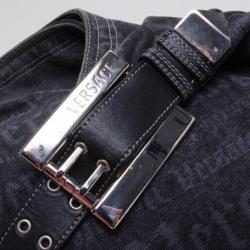 Pre Owned Versace Denim Shoulder Bag
