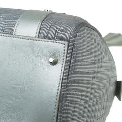 Pre Owned Versace Metallic Leather Quilted Snap Out of It Bag