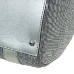 Pre Owned Versace Metallic Leather Quilted Snap Out of It Bag