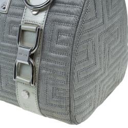 Pre Owned Versace Metallic Leather Quilted Snap Out of It Bag