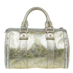 مملوكة مسبقًا حقيبة بوسطن فيرساتشي كبيرة سناب اوت اوف ات ذهبي ميتاليك