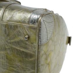 مملوكة مسبقًا حقيبة بوسطن فيرساتشي كبيرة سناب اوت اوف ات ذهبي ميتاليك