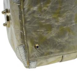 مملوكة مسبقًا حقيبة بوسطن فيرساتشي كبيرة سناب اوت اوف ات ذهبي ميتاليك