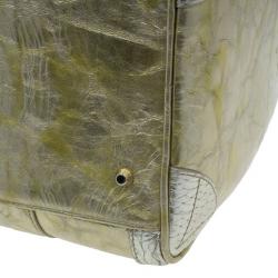 مملوكة مسبقًا حقيبة بوسطن فيرساتشي كبيرة سناب اوت اوف ات ذهبي ميتاليك