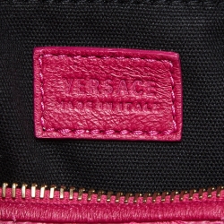 Pre Owned Versace Pink Patent Leather Boston Bag