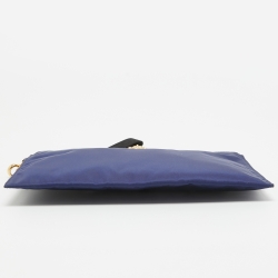 مملوكة مسبقًا Versace Indigo Satin La Medusa Wristlet Pouch