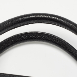 Pre Owned Versace Black Leather Empire Palazzo Tote