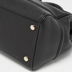 Pre Owned Versace Black Leather Empire Palazzo Tote