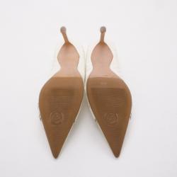 Pre Owned Versace White Patent Leather Pumps Size 40
