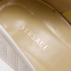 Pre Owned Versace White Patent Leather Pumps Size 40