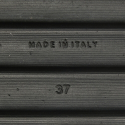 Pre Owned Versace Black Leather La Medusa Flat Sandals Size 37