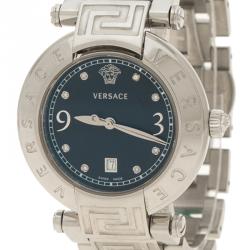 Pre Owned  Versace Black Stainless Steel Reve Women's Wristwatch 35 mm
