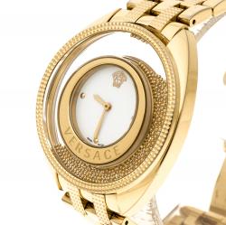 Pre Owned Versace Gold Stainless Steel Destiny Spirit 86Q Women's Wristwatch 39 mm