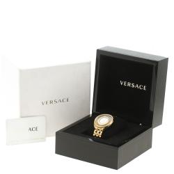 Pre Owned Versace Gold Stainless Steel Destiny Spirit 86Q Women's Wristwatch 39 mm