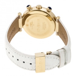 Versace White Mother of Pearl Gold Plated Steel Aion 68C Women's Wristwatch 40 mm
