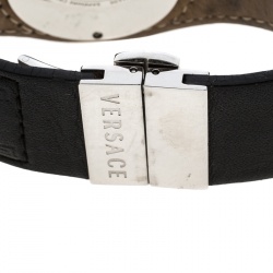 Pre Owned Versace Black Stainless Steel Eclissi 74Q Women's Wristwatch 39 mm