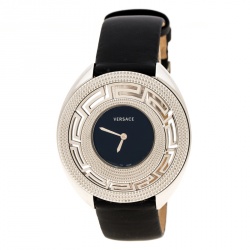 Versace Black Stainless Steel 67Q Women's Wristwatch 39 mm