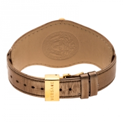 Versace Rose Gold Plated Stainless Steel V Signature VLA Women's Wristwatch 35 mm
