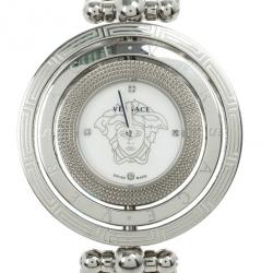 Pre Owned Versace Eon Stainless Steel Womens Wristwatch 25.2 MM