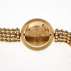 Pre Owned Versace Eon Gold Plated Steel Womens Wristwatch 25M