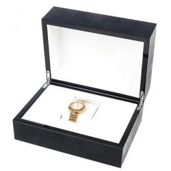 Pre Owned Versace Eon Gold Plated Steel Womens Wristwatch 25M