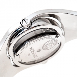 مملوكة مسبقًا  ساعة يد نسائية فيرساتشي إيكليسي 83Q ألماس ستانلس ستيل فضية 39 مم