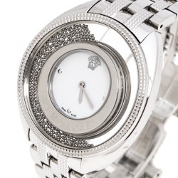 Pre Owned Versace White Stainless Steel Destiny Spirit 86Q Women's Wristwatch 39 mm