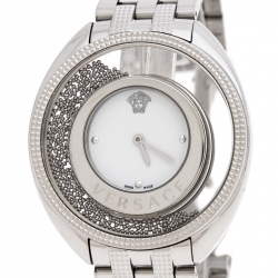 Pre Owned Versace White Stainless Steel Destiny Spirit 86Q Women's Wristwatch 39 mm