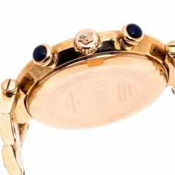مملوكة مسبقًا Versace Black Rose Gold Plated Steel Aion 68C Women's Wristwatch 40 mm