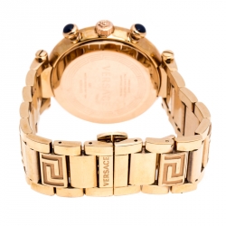 مملوكة مسبقًا Versace Black Rose Gold Plated Steel Aion 68C Women's Wristwatch 40 mm