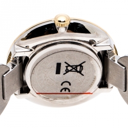 Versace White Gold Tone Signature Medusa Stud Icon VERF008 Women's Wristwatch 26 mm