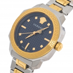 مملوكة مسبقًا ساعة يد نسائية فيرساتشي ديلوس في كيو دي140016 ستانلس ستيل لونين زرقاء 35 مم