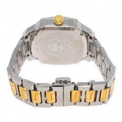 مملوكة مسبقًا ساعة يد نسائية فيرساتشي ديلوس في كيو دي140016 ستانلس ستيل لونين زرقاء 35 مم