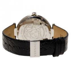 Pre Owned ساعة يد نسائية فيرساتشي ستانلس ستيل فضية 38 مم