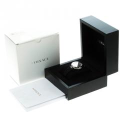 Pre Owned ساعة يد نسائية فيرساتشي ستانلس ستيل فضية 38 مم