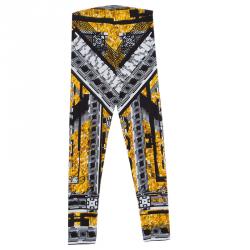 Pre Owned Versus Versace Multicolor Hero Print Leggings S