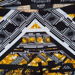 Pre Owned Versus Versace Multicolor Hero Print Leggings S