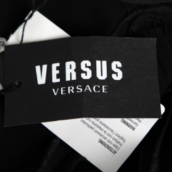 Pre Owned Versus Versace Black Jersey Hardware Embellished Bodycon Dress M