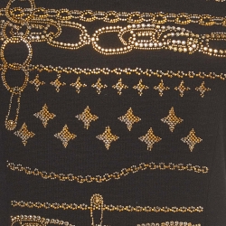 Pre Owned Versus Versace Black Studded Jersey Sheath Dress M