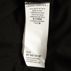 Versus Versace Black/Gold Chain Print Jersey Midi Dress M
