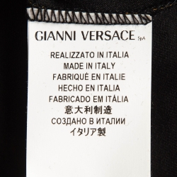 Versus Versace Black/Gold Chain Print Jersey Midi Dress M