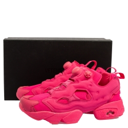 Pre Owned Vetements x Reebok Fluorescent Pink Nylon And Fabric Instapump Fury Sneakers Size 39