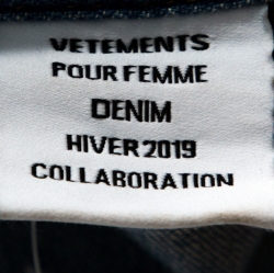 Pre Owned Vetements x Levi's Blue Denim Cutout Sleeves Oversized Shirt S
