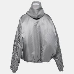 Vetements X Alpha Industries Grey Synthetic Reversible Bomber Jacket XS 