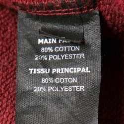 Pre Owned Vetements Bordeaux Slogan Print Cotton Cropped Hoodie M