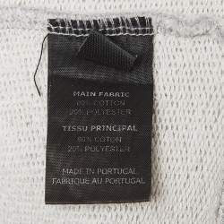 Pre Owned Vetements Grey Logo Printed Cotton Hoodie S