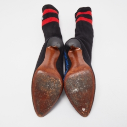 Pre Owned Vetements Black Knit Fabric Sock Boots Size 37